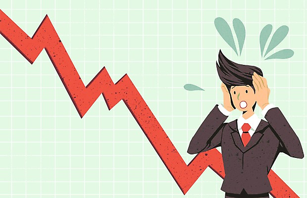 PSD 남자 일러스트 그래프 한명 정장 성인 경제 비즈니스맨 하락 경제불황 국내일러스트 1 옷 컨셉 비즈니스 사람 직장인 불황 파일형식