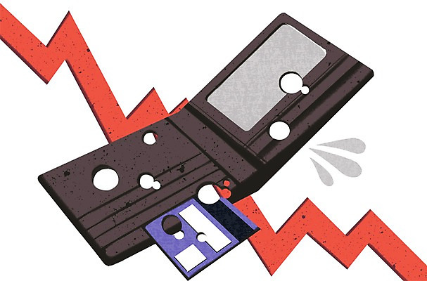 PSD 화살표 일러스트 그래프 사람없음 경제 신용카드 지갑 하락 경제불황 국내일러스트 컨셉 금융 불황 파일형식