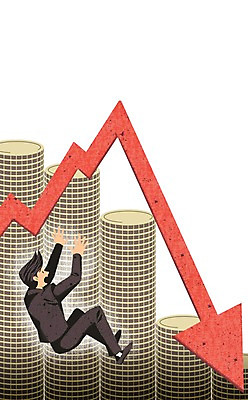 전신 PSD 남자 화살표 일러스트 한명 정장 성인 경제 동전 비즈니스맨 하락 경제불황 동전탑 국내일러스트 1 옷 컨셉 돈 비즈니스 사람 쌓기 직장인 불황 파일형식