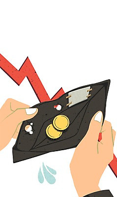 PSD 손 남자 일러스트 그래프 한명 정장 성인 신체부위 경제 동전 반창고 비즈니스맨 지갑 경제불황 국내일러스트 1 옷 돈 비즈니스 사람 의료용품 직장인 불황 파일형식