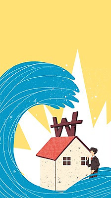 PSD 남자 파도 일러스트 주택 한명 정장 성인 경제 비즈니스맨 원화 경제불황 국내일러스트 1 옷 바다 돈 비즈니스 사람 건물 직장인 불황 파일형식