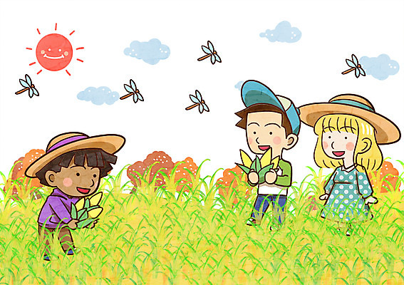 주간 PSD 나무 구름 모자 여자 남자 어린이 일러스트 함께함 옥수수 야외 세명 태양 가을 잠자리 지구촌 옥수수밭 입추 국내일러스트 자연요소 식물 잡화 계절 곤충 컨셉 밭 곡류 사람 절기 파일형식