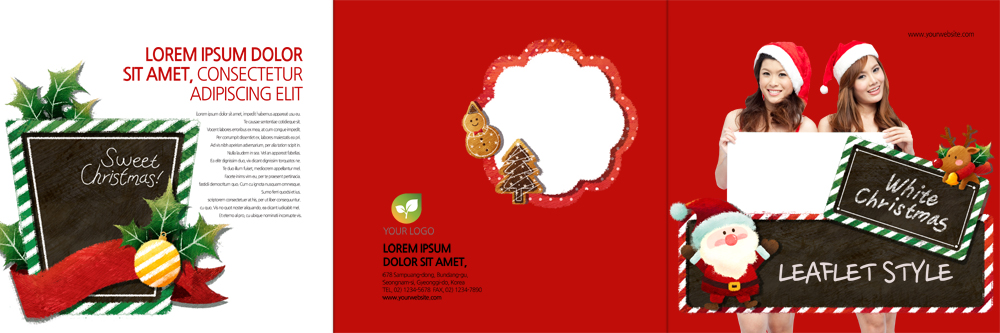 PSD 외국인 템플릿 편집 표지디자인 북디자인 출판디자인 여자 표지 남자 리본 리플렛 크리스마스 북커버 3단접지 산타모자 팜플렛 20대 성인 세명 산타클로스 쿠키 장식볼 이미지템플릿 모자_잡화 기념일 디저트 사람 인종 청년 장식 파일형식
