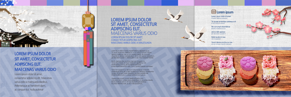 PSD 템플릿 편집 표지디자인 북디자인 출판디자인 내지 리플렛 북커버 3단접지 한옥 기와집 팜플렛 사람없음 학 비행 노리개 매화 한과 다식 이미지템플릿 한국전통 꽃 고건축 조류 디저트 전통소품 전통음식 파일형식