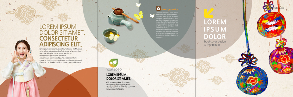 PSD 템플릿 편집 표지디자인 북디자인 출판디자인 여자 표지 리플렛 나비 북커버 3단접지 복주머니 한명 팜플렛 상반신 성인 앞모습 30대 외침 한국인 전통차 찻잔 한복 찻주전자 이미지템플릿 1 한국전통 뷰포인트 곤충 주전자 잔 전통소품 사람 동양인 장년 차_음료 소리 전통의상 파일형식