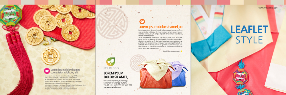 PSD 템플릿 편집 표지디자인 북디자인 출판디자인 표지 리플렛 북커버 3단접지 팜플렛 사람없음 한복 노리개 저고리 엽전 선물세트 이미지템플릿 한국전통 전통소품 선물 동전 전통의상 파일형식