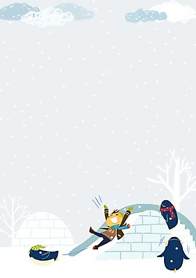 PSD 나무 동물 남자 어린이 겨울 일러스트 함께함 한명 야외 목도리 눈송이 미끄럼틀 순수 즐거움 펭귄 이글루 소통 국내일러스트 식물 1 잡화 계절 감정 컨셉 조류 눈_날씨 사람 놀이기구 파일형식