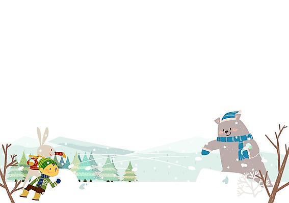 PSD 나무 동물 남자 어린이 겨울 일러스트 곰 함께함 털모자 한명 야외 목도리 토끼 눈송이 순수 즐거움 눈싸움 소통 국내일러스트 식물 모자_잡화 1 잡화 계절 감정 컨셉 포유류 눈_날씨 사람 반려동물 싸움 파일형식