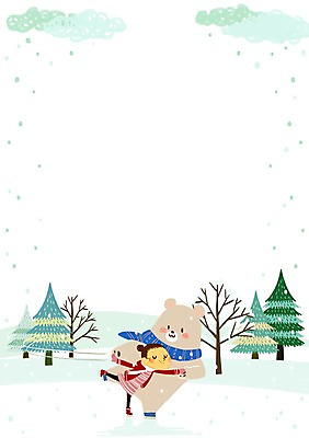 PSD 나무 동물 구름 여자 어린이 겨울 일러스트 곰 함께함 한명 소녀 목도리 눈송이 순수 즐거움 소통 아이스스케이트 소녀한명만 국내일러스트 자연요소 식물 1 잡화 계절 감정 컨셉 포유류 눈_날씨 사람 여자한명만 소녀만 파일형식