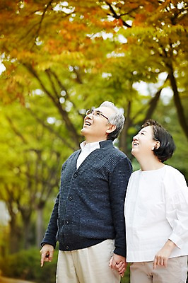 포토 JPG 주간 응시 공원 여자 할아버지 노년 남자 할머니 휴식 서기 미소 상반신 야외 두명 옆모습 실버라이프 손잡기 노부부 다정 산책 한국인 60대 상쾌 노인만 국내포토 자연요소 라이프스타일 부부 시선 공공시설 감정 뷰포인트 컨셉 모션 표정 사람 동양인 성인 성인만 파일형식