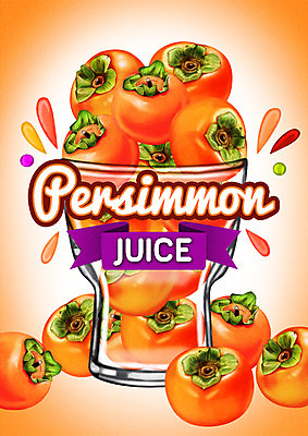 PSD 백그라운드 과일 일러스트 잔 감 사람없음 라벨 주스 과일주스 국내일러스트 식기 음료 프레임 파일형식