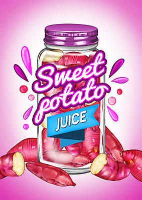 PSD 백그라운드 일러스트 유리병 사람없음 라벨 주스 야채주스 고구마 국내일러스트 음료 병_용기 뿌리채소 프레임 파일형식