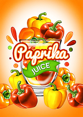 PSD 백그라운드 일러스트 잔 파프리카 사람없음 라벨 주스 야채주스 국내일러스트 식기 음료 채소 프레임 파일형식