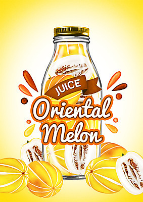 PSD 백그라운드 일러스트 유리병 사람없음 라벨 주스 과일주스 참외 과채 국내일러스트 음료 채소 과일 병_용기 프레임 파일형식