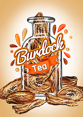 PSD 백그라운드 일러스트 유리병 사람없음 라벨 차 우엉 국내일러스트 음료 채소 병_용기 프레임 파일형식