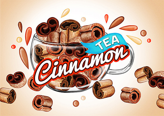 PSD 백그라운드 일러스트 잔 사람없음 라벨 차 시나몬 국내일러스트 식기 음료 프레임 파일형식