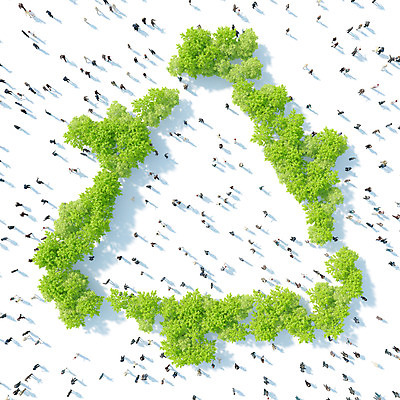 PSD 나무 편집이미지 함께함 사람 여러명 환경 재활용 심볼 디지털합성 분리수거 나눔 디지털아트 재활용표시 이미지편집 식물 다수 컨셉 표시 친환경 파일형식