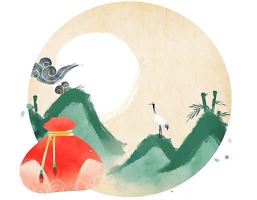 PSD 구름 백그라운드 일러스트 붓터치 산 프레임 복주머니 사람없음 설날 태양 전통문양 학 한지 원형프레임 전통프레임 국내일러스트 자연요소 전통 문양 명절 종이 조류 전통소품 원형 파일형식