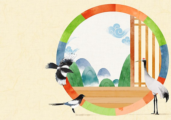 PSD 구름 백그라운드 일러스트 산 프레임 사람없음 설날 전통문양 학 마루 한지 까치 전통문 원형프레임 오색 전통문살 전통프레임 국내일러스트 자연요소 전통 문양 명절 종이 조류 바닥 문 원형 문살 파일형식