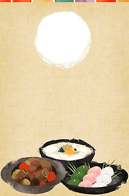 PSD 접시 한식 백그라운드 일러스트 붓터치 떡 사람없음 설날 태양 전통문양 한지 갈비 떡국 국내일러스트 자연요소 전통 문양 식기 명절 종이 음식 육류 전통음식 파일형식