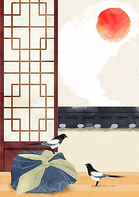 PSD 백그라운드 일러스트 사람없음 설날 태양 전통문양 한지 보따리 까치 전통문 전통문살 기와담장 국내일러스트 자연요소 전통 문양 명절 종이 조류 기와 담장 문 문살 파일형식