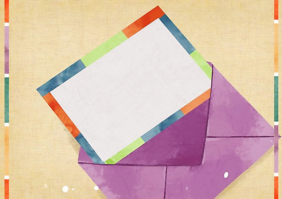 PSD 백그라운드 일러스트 편지봉투 사람없음 설날 전통문양 편지지 한지 오색 국내일러스트 전통 문양 명절 종이 봉투 편지 파일형식