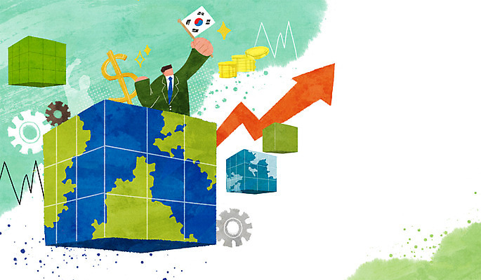 PSD 남자 화살표 일러스트 비즈니스 한국 한명 성인 경제 달러 동전 파이팅 비즈니스맨 태극기 큐브 톱니바퀴 지구모양 국내일러스트 모양 1 아시아 지구 돈 모션 사람 직장인 국기 파일형식