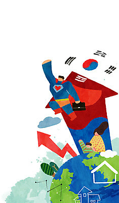 PSD 나무 구름 여자 남자 화살표 어린이 서류가방 일러스트 가족 한국 성인 세명 파이팅 태극기 슈퍼맨 슈퍼맨의상 지구모양 집모양 국내일러스트 자연요소 모양 식물 옷 아시아 지구 가방 관계 모션 사람 국기 영웅 파일형식