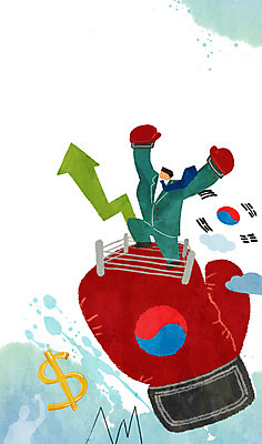 PSD 남자 화살표 일러스트 비즈니스 그래프 한국 한명 성인 달러 파이팅 권투장 권투글러브 비즈니스맨 태극기 태극 국내일러스트 1 문양 아시아 돈 스포츠시설 모션 사람 글러브 직장인 국기 파일형식