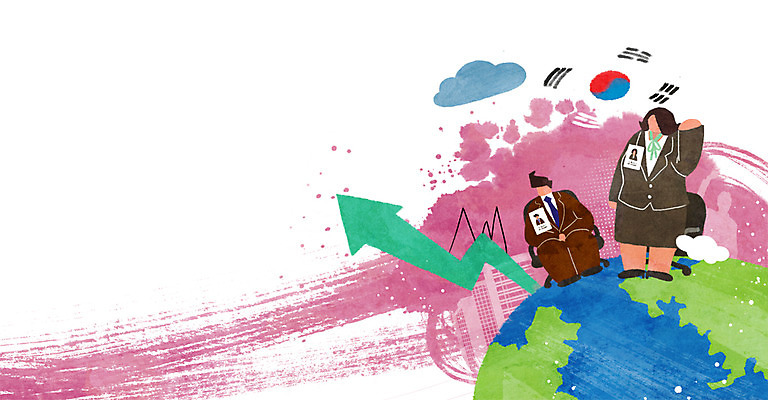 PSD 구름 여자 남자 화살표 일러스트 그래프 한국 정장 빌딩 성인 두명 파이팅 태극기 면접 취업준비생 지구모양 국내일러스트 자연요소 모양 옷 아시아 지구 비즈니스 모션 사람 건물 구직 국기 파일형식