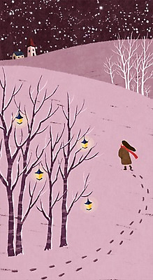 PSD 나무 계절 여자 겨울 일러스트 상상 자연 밤하늘 전등 주택 상상일러스트 한명 성인 야외 판타지 눈 야간 발자국 감성 계절백그라운드 겨울배경 국내일러스트 자연요소 식물 1 백그라운드 컨셉 자국 하늘 날씨 조명 사람 건물 생태계 파일형식