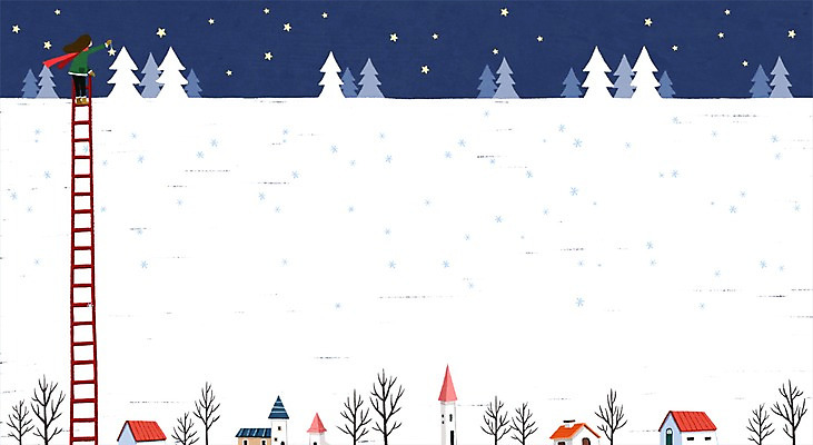 PSD 나무 계절 여자 별 겨울 일러스트 사다리 상상 자연 주택 상상일러스트 한명 성인 판타지 마을 감성 계절백그라운드 겨울배경 국내일러스트 자연요소 식물 1 백그라운드 컨셉 사람 건물 도구 생태계 파일형식