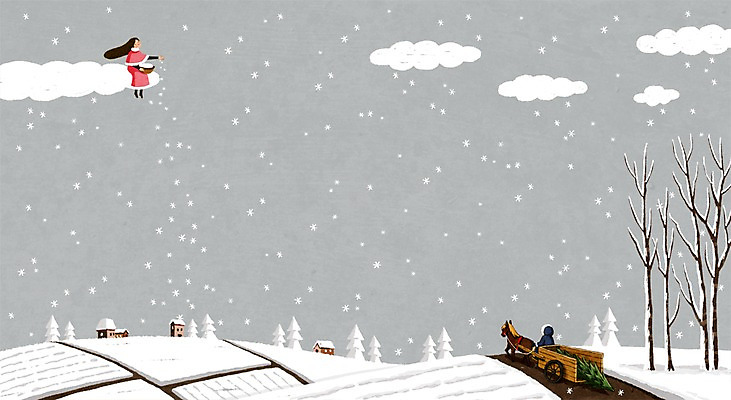 PSD 나무 구름 계절 여자 겨울 일러스트 상상 자연 주택 상상일러스트 성인 두명 판타지 눈 말_동물 뿌리기 마차 감성 계절백그라운드 마부 겨울배경 국내일러스트 자연요소 식물 교통수단 백그라운드 컨셉 포유류 모션 날씨 사람 건물 생태계 파일형식