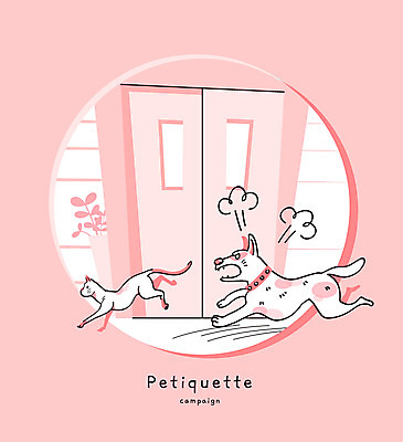 캠페인 일러스트 사람없음 반려동물 문 고양이 분노 예절 강아지 규칙 펫티켓 국내일러스트 AI파일 동물 감정 포유류 개 파일형식 벡터