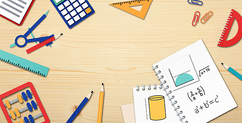 PSD 교육 백그라운드 일러스트 자 사람없음 하이앵글 연필 공책 계산기 주판 수학 플랫 페이퍼아트 책상 종이공예 클립 삼각자 컴파스 공식 수학기호 수학공식 수학책 플랫레이 국내일러스트 기호 뷰포인트 가구 교과목 문구용품 학용품 책 필기구 장비 공예 파일형식