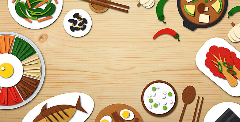 PSD 한식 백그라운드 일러스트 젓가락 고추 밥 반찬 김치 사람없음 하이앵글 숟가락 플랫 페이퍼아트 찌개 된장찌개 책상 종이공예 비빔밥 생선구이 고등어 계란장조림 장조림 고등어구이 플랫레이 국내일러스트 음식 뷰포인트 가구 채소 수저 어류 공예 구이 생선요리 조림 파일형식