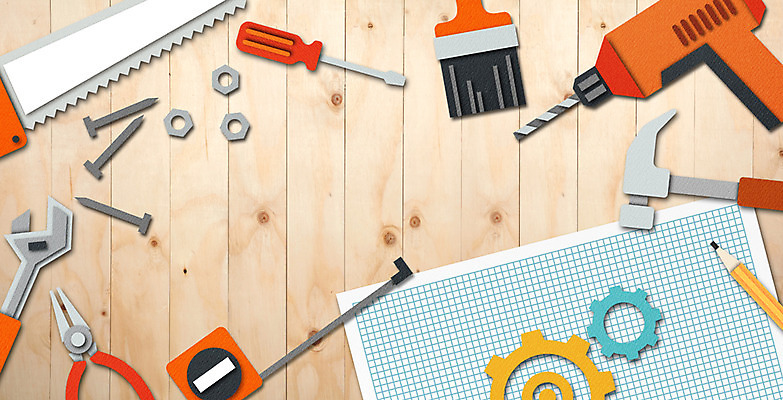 PSD 종이 백그라운드 일러스트 줄자 사람없음 하이앵글 연필 공구 나사 못 드라이버 플랫 페이퍼아트 망치 책상 종이공예 톱니바퀴 페인트붓 톱 니퍼 전동드라이버 전동드릴 플랫레이 국내일러스트 뷰포인트 가구 학용품 자 필기구 도구 붓 드라이버_공구 공예 드릴 파일형식