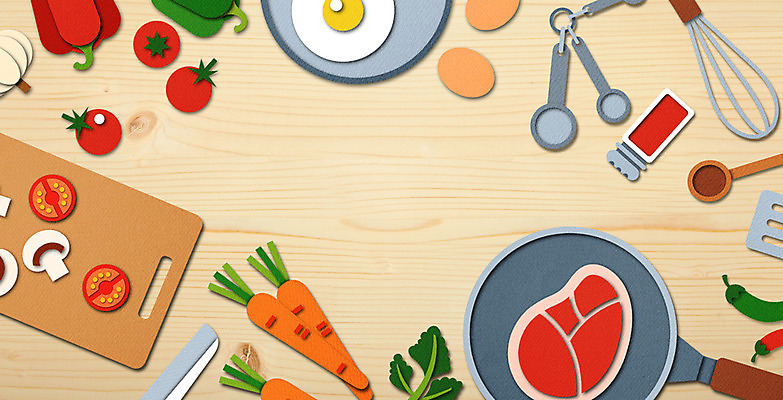 PSD 음식 백그라운드 채소 일러스트 방울토마토 주방용품 피망 도마 스테이크 사람없음 하이앵글 계란 버섯 당근 프라이팬 플랫 페이퍼아트 계란프라이 책상 종이공예 뒤집개 식칼 플랫레이 국내일러스트 뷰포인트 가구 생활용품 토마토 뿌리채소 서양음식 알 계란요리 공예 파일형식