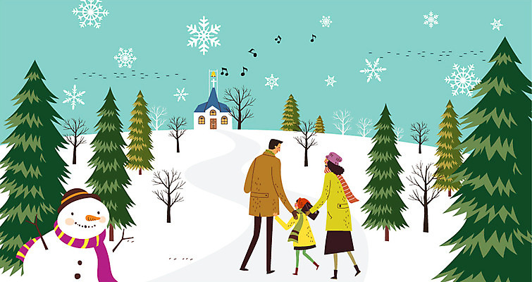 주간 나무 여자 남자 어린이 크리스마스 음표 일러스트 가족 눈사람 성인 야외 세명 교회 눈송이 국내일러스트 AI파일 자연요소 식물 기호 기념일 음악 관계 종교건축 눈_날씨 사람 건물 파일형식 벡터