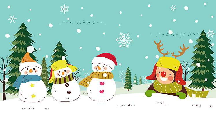 주간 나무 여자 어린이 크리스마스 일러스트 눈사람 털모자 한명 야외 목도리 눈송이 국내일러스트 AI파일 자연요소 식물 모자_잡화 1 잡화 기념일 눈_날씨 사람 파일형식 벡터