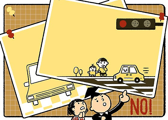 PSD 여자 남자 어린이 교통 일러스트 학사모 자동차 안전 여러명 성인 횡단보도 압정 신호등 신호 교통안전 안전운전 교통신호 적신호 스쿨존 신호위반 국내일러스트 모자_잡화 육상교통 다수 졸업 사람 사무용품 보행로 위반 파일형식