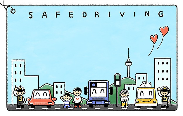 PSD 여자 남자 도로 어린이 교통 일러스트 자동차 버스 안전 빌딩 여러명 성인 경찰 교통안전 안전운전 남산타워 노인만 국내일러스트 직업 길 육상교통 다수 교통시설 대중교통 사람 건물 남산 성인만 파일형식