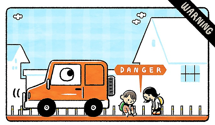 PSD 구름 여자 남자 어린이 교통 일러스트 자동차 주택 안전 두명 위험 주차 교통안전 국내일러스트 자연요소 육상교통 컨셉 사람 건물 파일형식