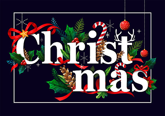 PSD 알파벳 영어 꽃 리본 백그라운드 잎 크리스마스장식 크리스마스 일러스트 타이포그라피 사람없음 크리스마스지팡이 오너먼트 국내일러스트 식물 문자 기념일 지팡이 파일형식