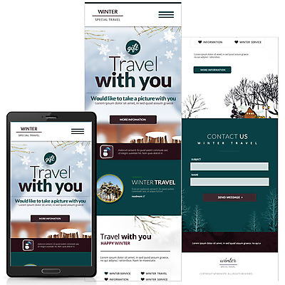PSD 나무 템플릿 웹템플릿 겨울 모바일 사람없음 눈 겨울여행 모바일템플릿 모바일웹 이미지템플릿 자연요소 식물 계절 여행 날씨 파일형식