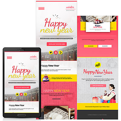 PSD 템플릿 여자 웹템플릿 겨울 모바일 새해 떡 복주머니 기와 기와집 한명 성인 한국인 눈 한복 청사초롱 모바일템플릿 모바일웹 해피뉴이어 이미지템플릿 자연요소 1 한국전통 계절 날씨 한옥 전통소품 사람 동양인 새해인사 전통의상 초롱 파일형식