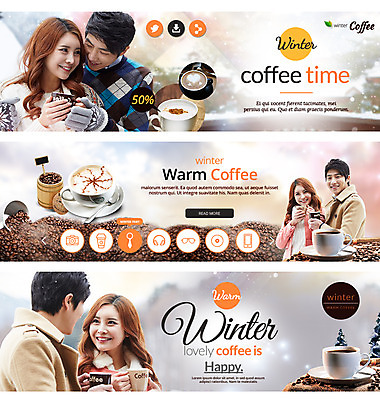 PSD 템플릿 배너 커플 여자 남자 커피 웹템플릿 겨울 이벤트 여러명 성인 한국인 원두 눈 커피잔 이벤트배너 웹배너 이미지템플릿 자연요소 계절 음료 다수 관계 날씨 잔 사람 동양인 파일형식