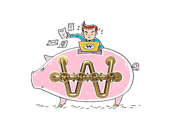 편집이미지 남자 종이 비즈니스 합성일러스트 한명 성인 경제 돼지저금통 업무 비즈니스맨 원화 합성 금융의날 이미지편집 AI파일 1 돈 사람 저금통 작업 직장인 파일형식 벡터 법정기념일