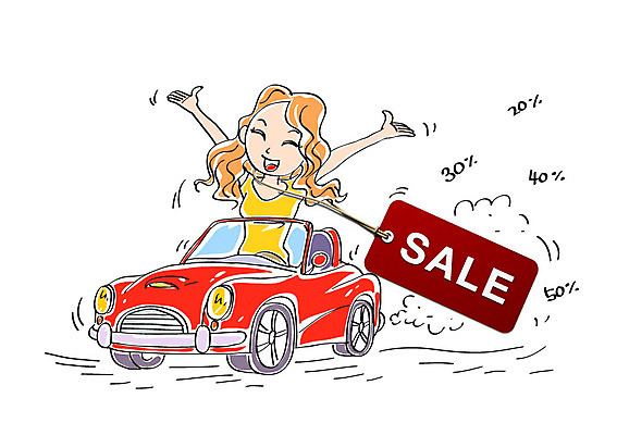 편집이미지 여자 자동차 합성일러스트 한명 성인 쇼핑 세일 오픈카 합성 이미지편집 AI파일 1 육상교통 승용차 사람 파일형식 벡터