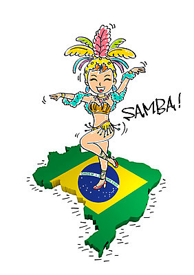 편집이미지 여자 합성일러스트 한명 성인 축제 합성 브라질 삼바 삼바축제 이미지편집 AI파일 1 사람 남아메리카 파일형식 벡터